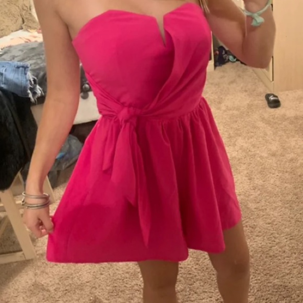 Strapless romper
